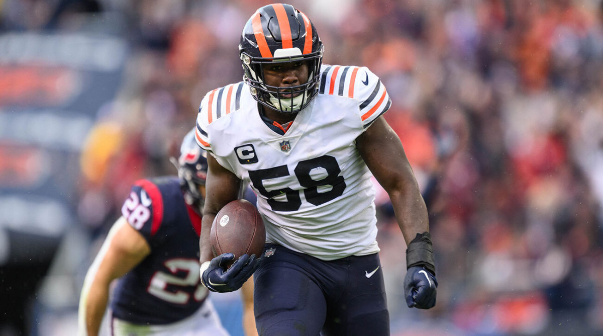 Former Bears linebacker Roquan Smith was traded to the Ravens.